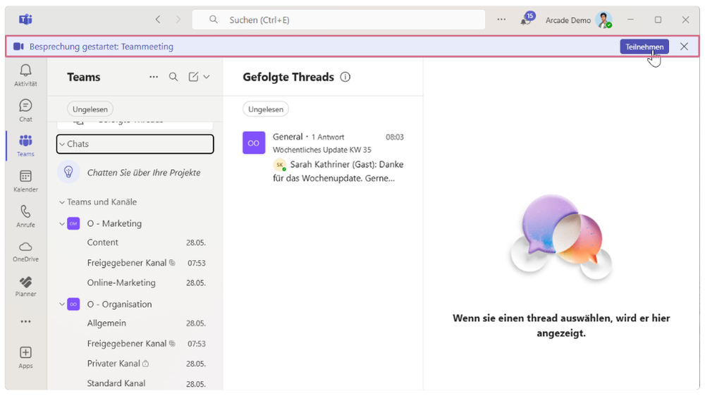 Neue Features in Microsoft Teams