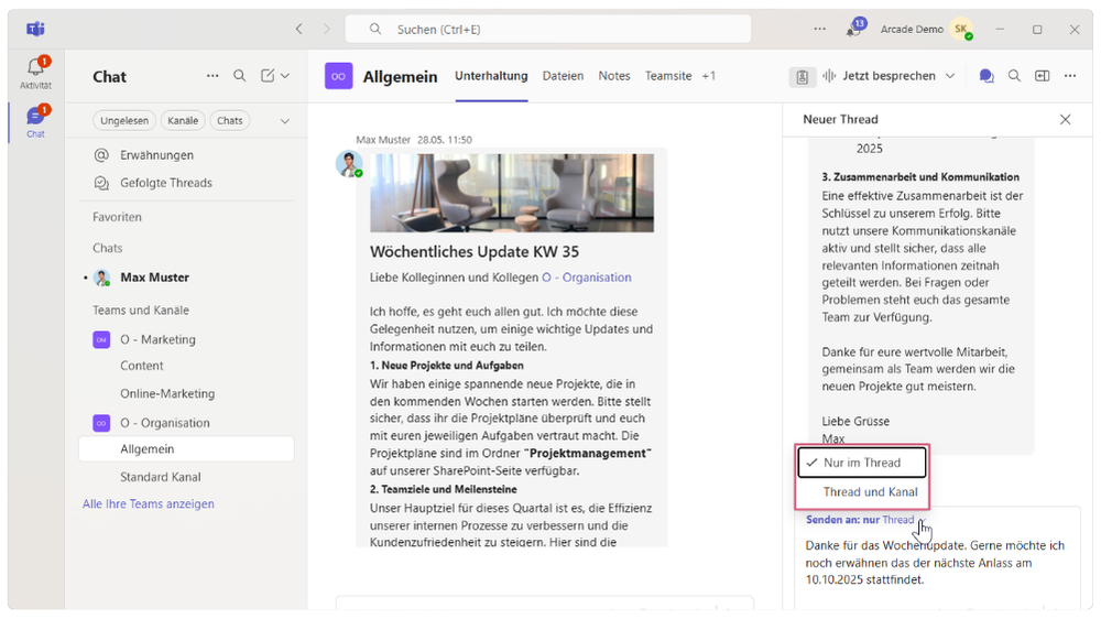 Neue Features in Microsoft Teams